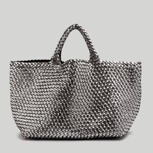 Naghedi St. Barths Medium Tote in Reflect Silver